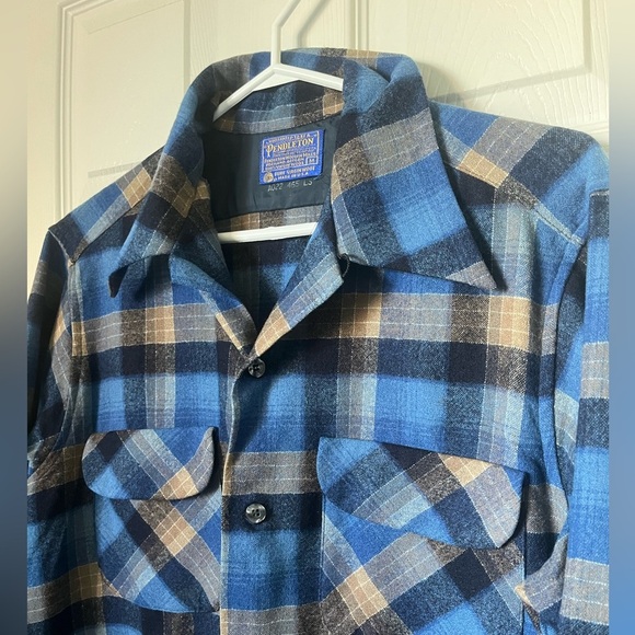 Men’s Pendleton Wool Plaid Flannel Button Up Shirt | Size Medium - Picture 2 of 9